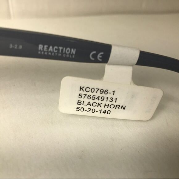 KENNETH COLE REACTION KC0796-1 063 Black Horn Clubmaster Eyeglasses 50-20-140 - Picture 2 of 8